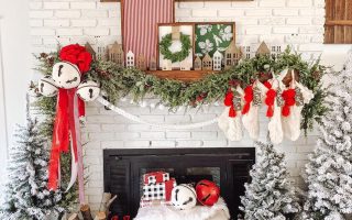 Festival Christmas Fireplace and Mantel Decoration Ideas For 2023