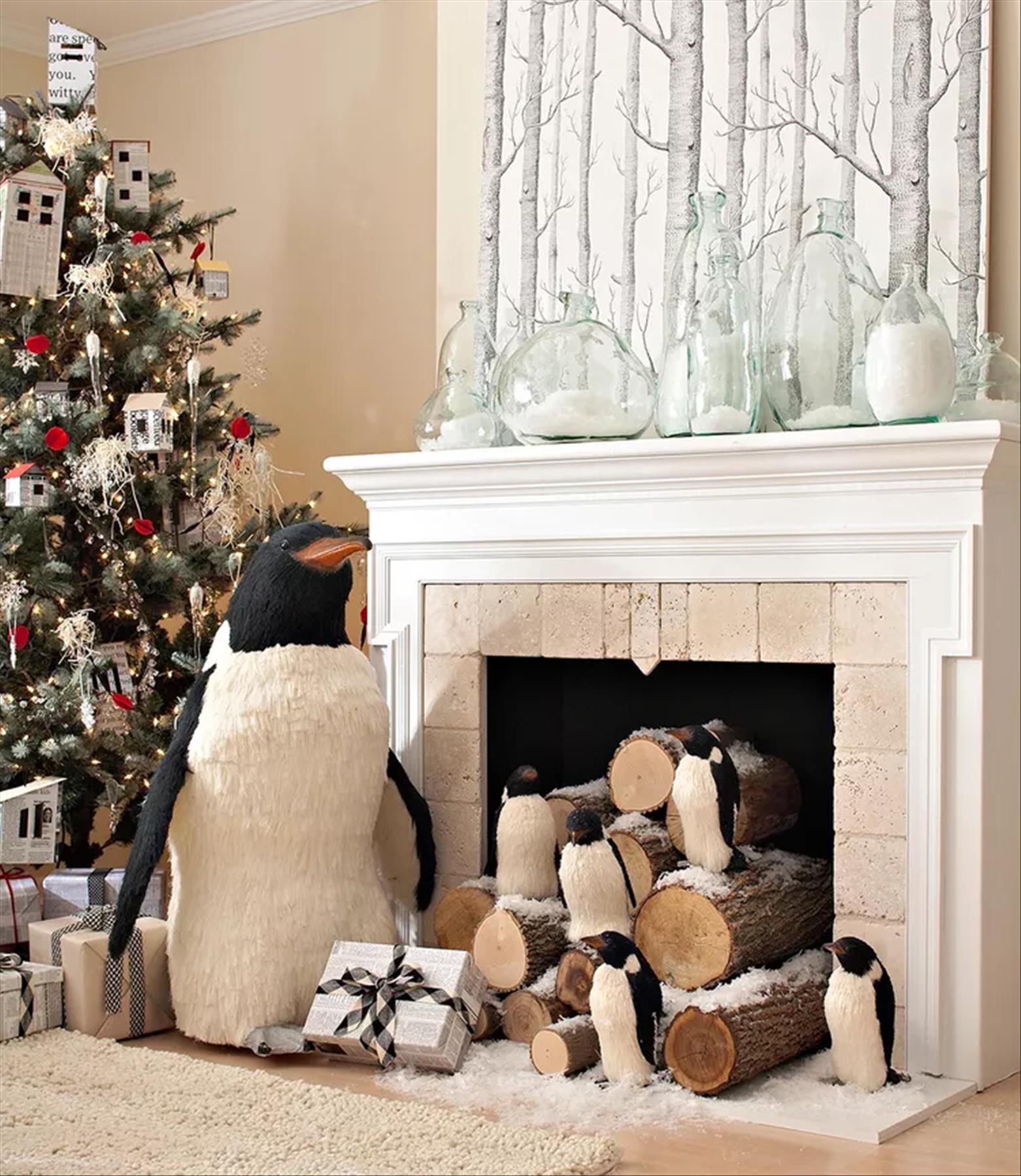  Festival Christmas Fireplace and Mantel Decoration Ideas For 2023