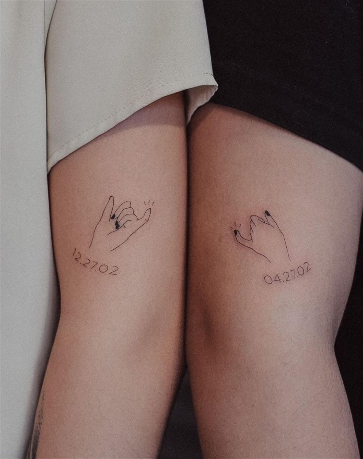 Matching couple tattoos design for your love