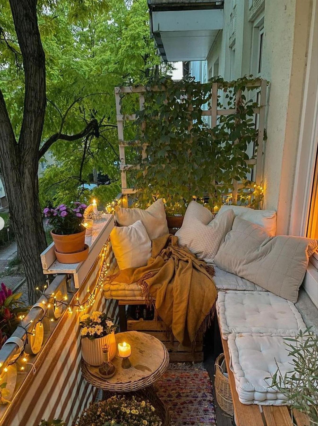 Bohemian Balcony Decoration Ideas For Small Space