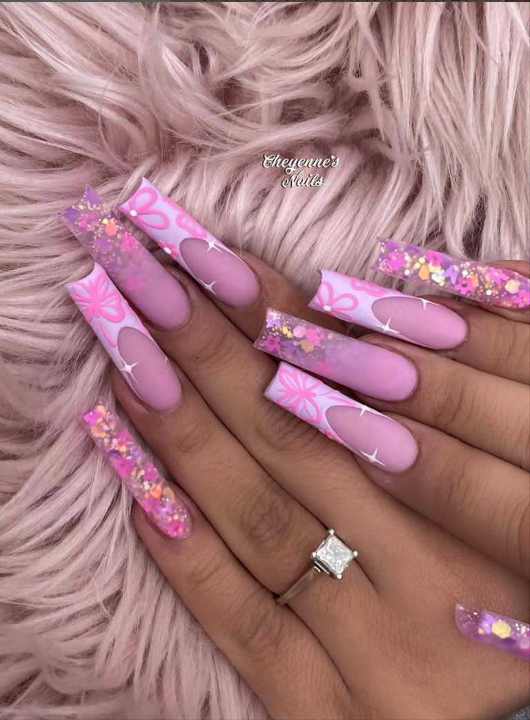 28 Beautiful Spring coffin nails acrylic for 2024 Mycozylive com
