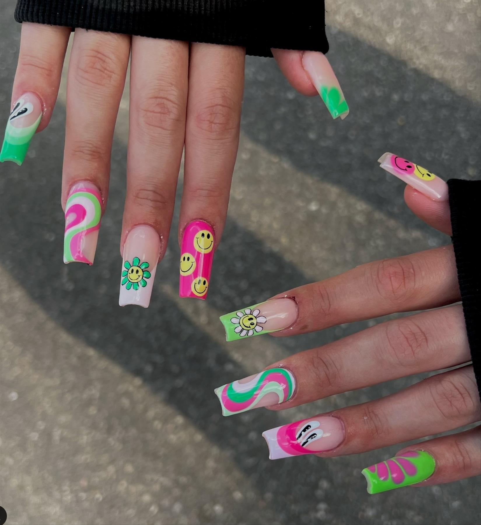 Creative Colored Nail Designs To Brighten Your Day