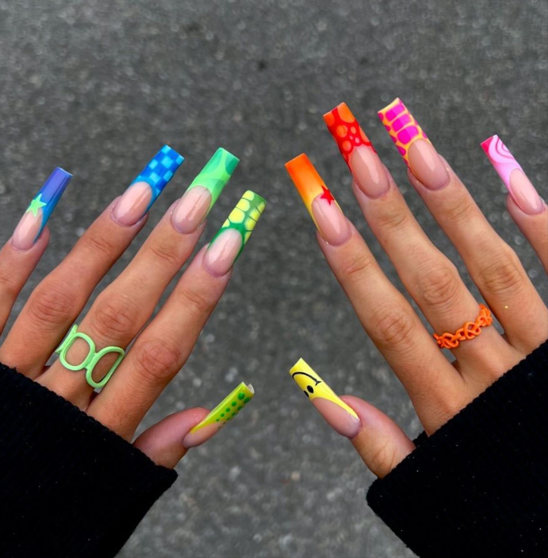 Creative Colored Nail Designs To Brighten Your Day