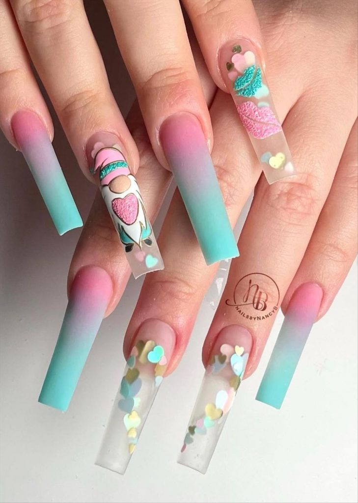 Perfect Long Valentine's Day nail Ideas to wear in 2025