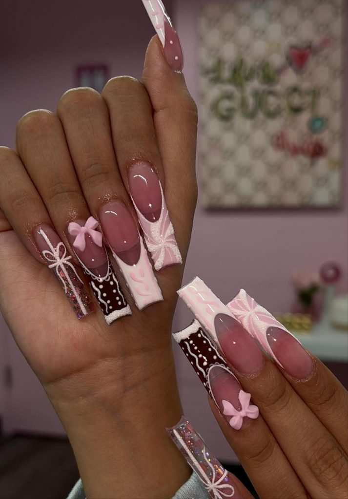 Perfect Long Valentine's Day nail Ideas to wear in 2025