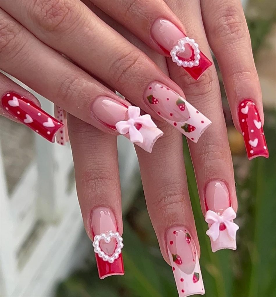 Perfect Long Valentine's Day nail Ideas to wear in 2025