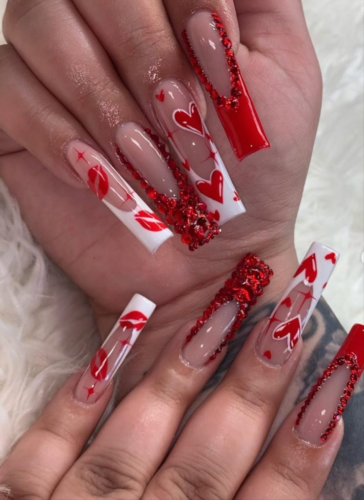 Perfect Long Valentine's Day nail Ideas to wear in 2025